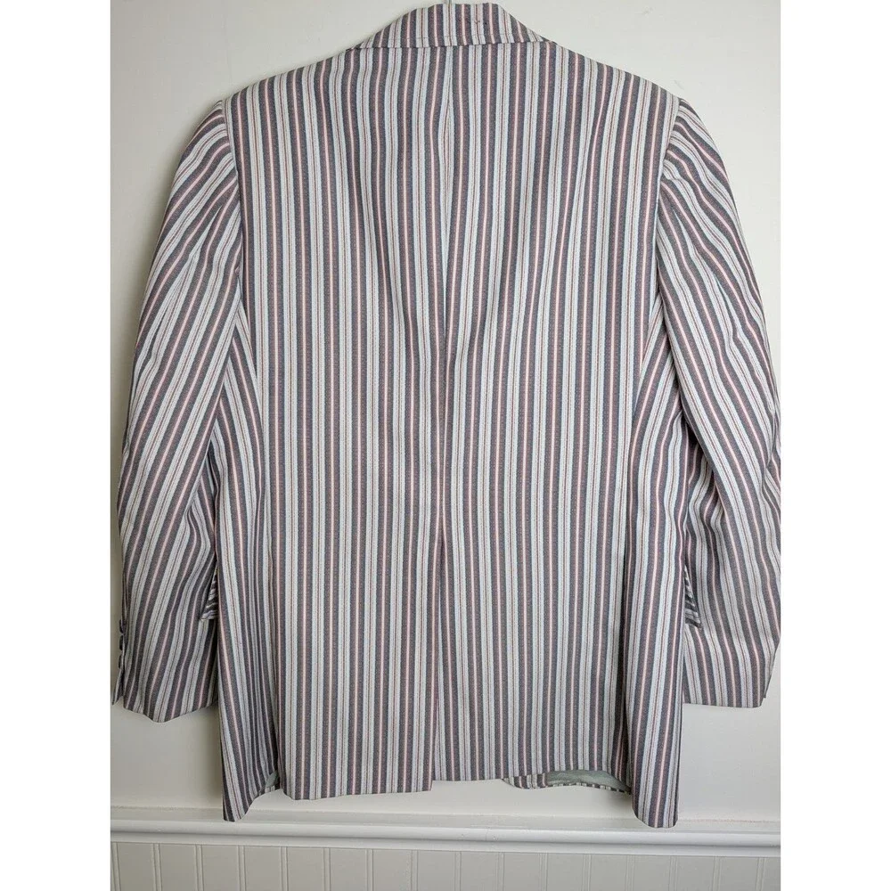 Vintage 1970s Towncraft JC Penny's Blazer 40R Striped Button Sport Coat